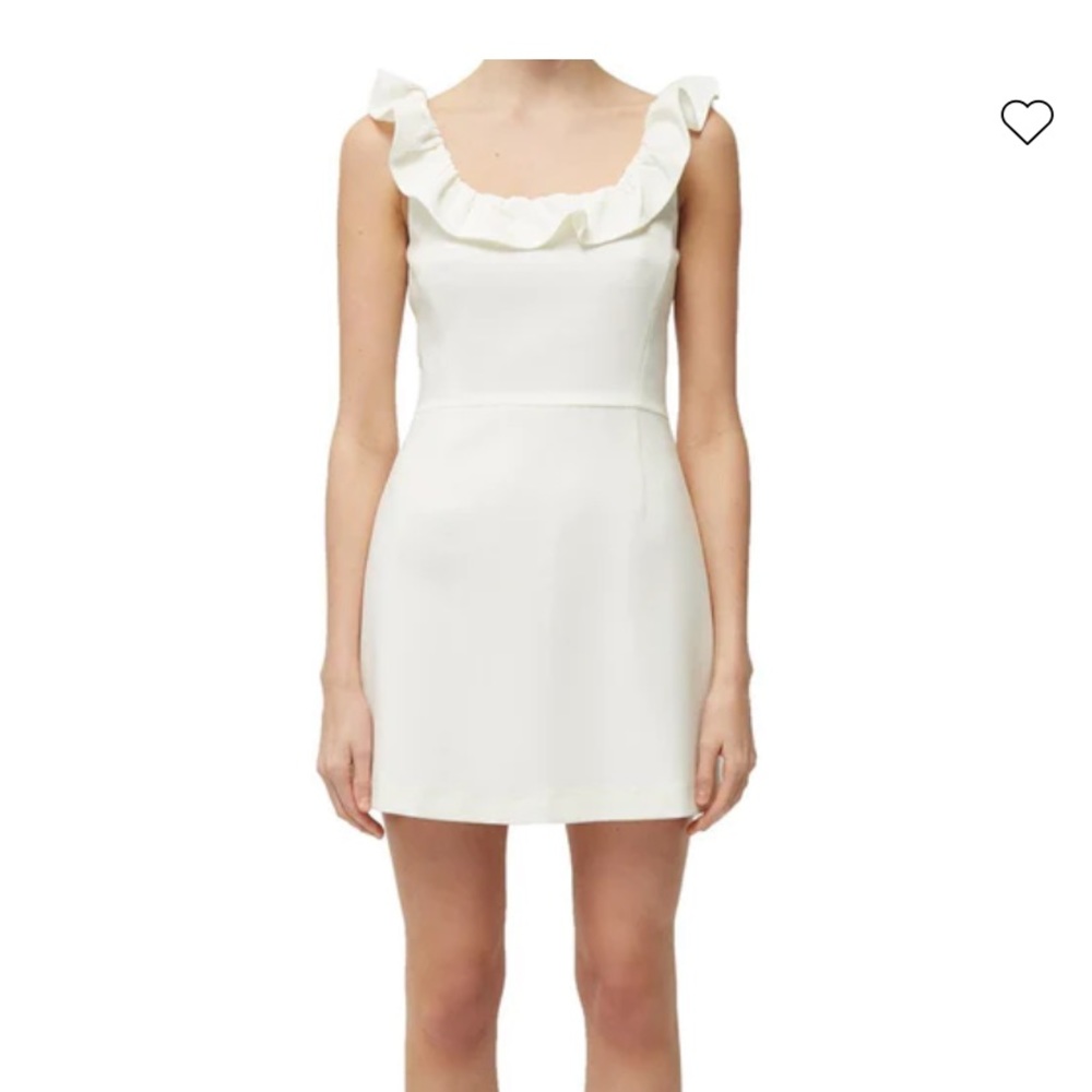 French Connection White Ruffle Dress - with out tags worn once